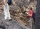 Fine (brown) sediment subject to downslope movement by gravity alone (‘dry ravel’), Camelo newly burnt site. (© Rick Shakesby)