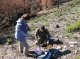 Soil sampling in November 2008 at the Camelo wildfire site (burnt in July 2008). (© Rick Shakesby)<br>