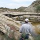 Standing salty water in a rambla, near Torrealvilla (© Joris de Vente 2007)