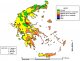 Potential desertification risk map of Greece (compiled by the Greek National Committee for Combating Desertification)