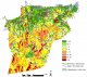 Soil erosion rates (t ha<sup>-1</sup> yr<sup>-1</sup>) estimated by the application of the PESERA model for the Chania pilot area (year 2000)