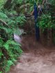 Site with electronic limnigraphs (Thalymede OTT) during flood of 50 cm high flow (© Christian Prat, 2007)